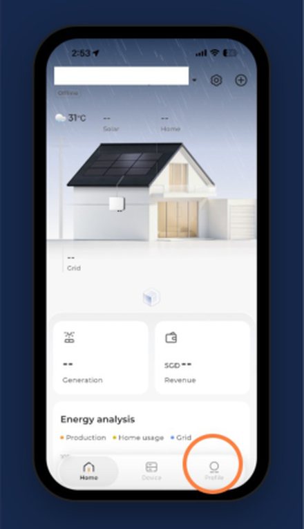 Sungrow step 1: Open iSolarCloud