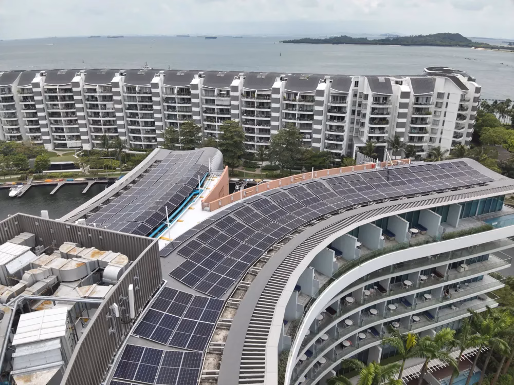 Commercial Solar Panel Singapore 4 Aerial view of the W Sentosa rooftop solar project