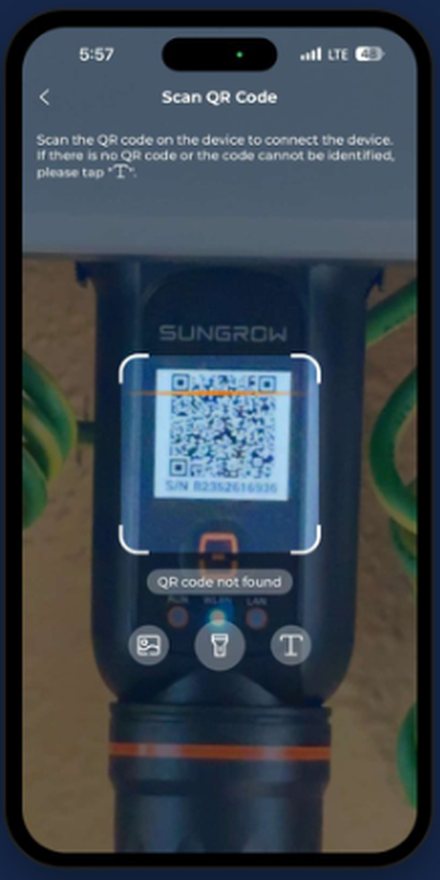 Sungrow step 6: Scan dongle QR